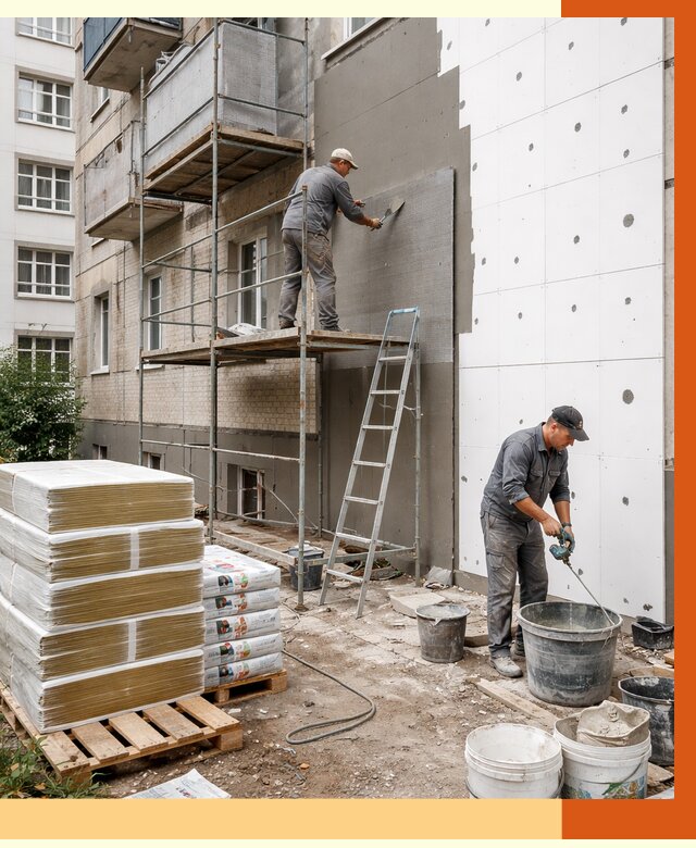 Утепление квартиры снаружи в Перми от 6587 руб/м2 под ключ | ТепломастерПрм