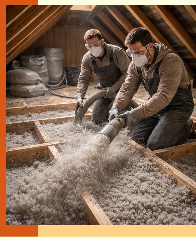 Утепление чердака эковатой в Перми — быстро и надёжно