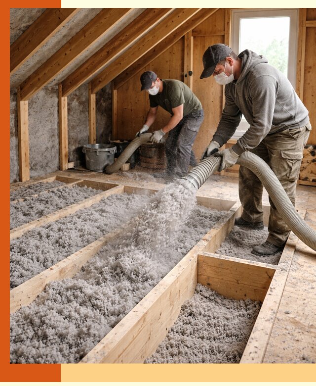 Утепление мансарды эковатой в Перми с гарантией качества