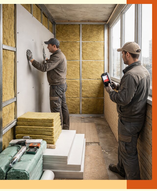 Утепление балкона в Перми от 4820 руб. под ключ | ТепломастерПрм