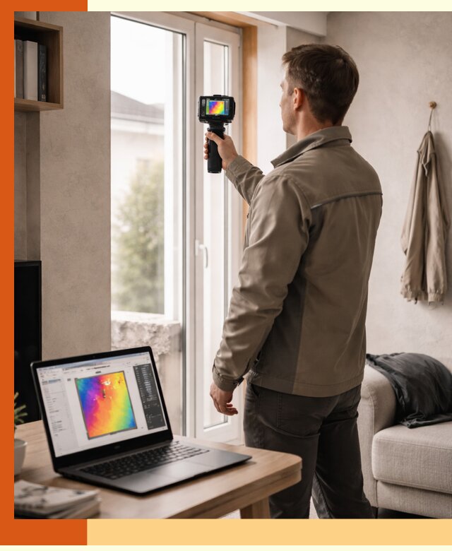 Тепловизионное обследование квартиры в Перми для поиска утечек тепла