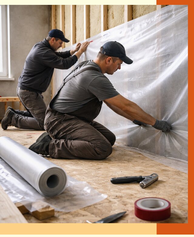 Монтаж пароизоляции в Перми от 2678 руб. — установка и укладка под ключ | ТепломастерПрм